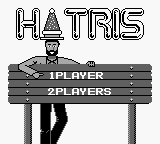 Hatris title screen for GameBoy